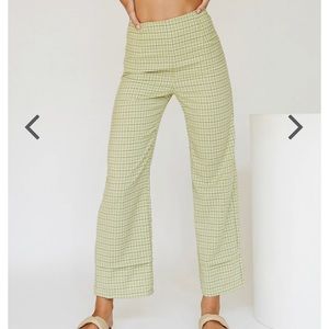 Verge Girl 'Till Sun Up Check Pants // Green